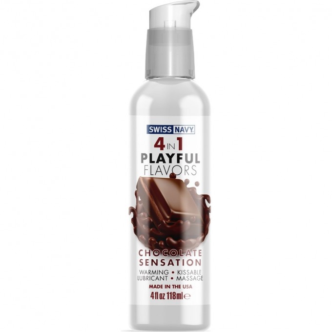 Массажный гель для тела SWISS NAVY 4 in 1 playful flavors, Chocolate Sensation, 29,5 мл SN4N1FCS1 Массажный гель для тела SWISS NAVY 4 in 1 playful flavors, Chocolate Sensation, 29,5 мл SN4N1FCS1